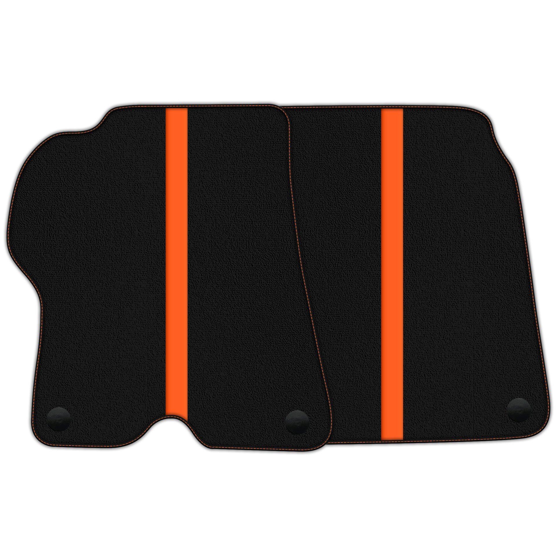 Custom Black Leather Line Floor Mats for Ferrari California 2008-2014