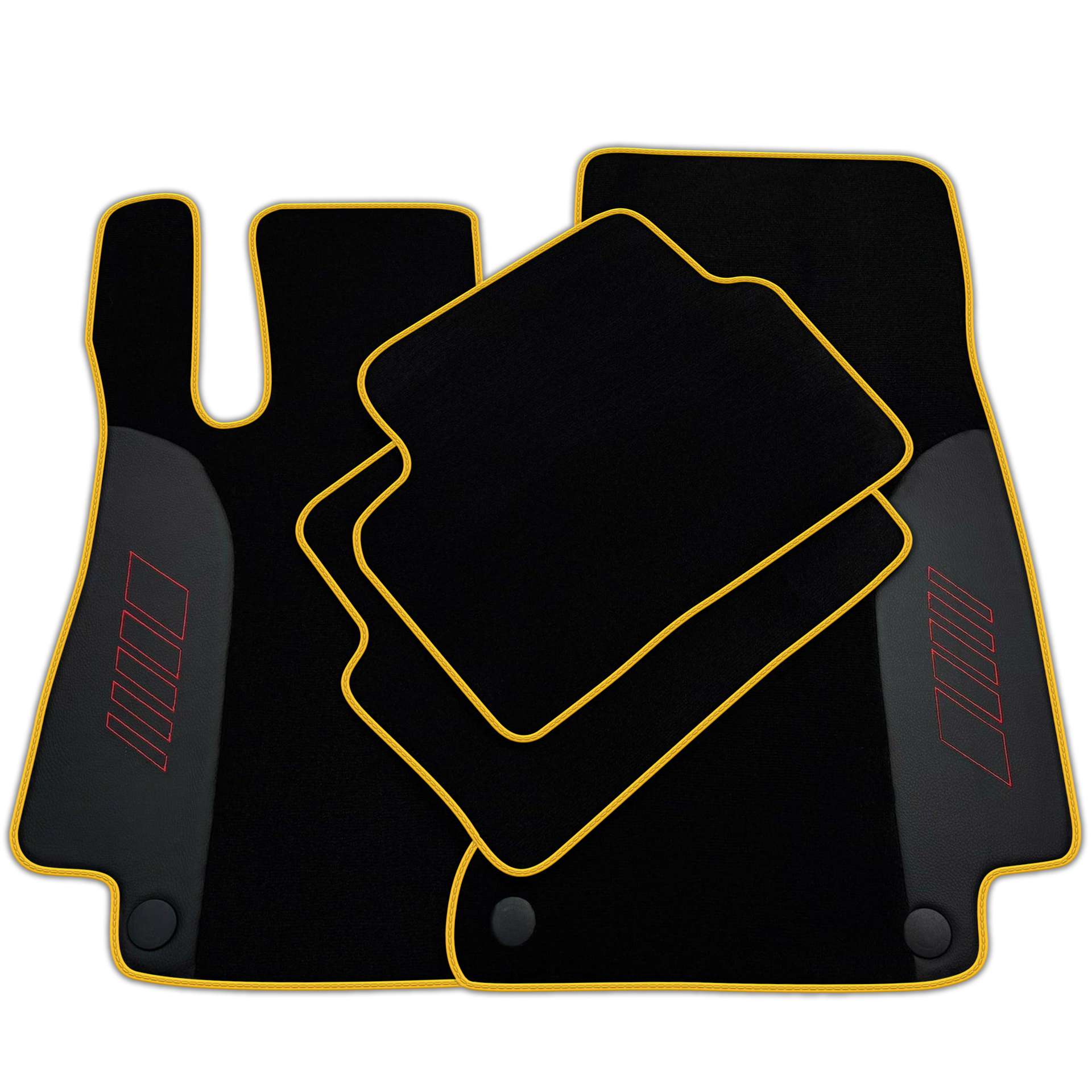 Black Floor Mats For Mercedes Benz C-Class C205 Coupe Facelift (2018-2023) | AutoWin Edition