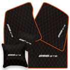 Premium Custom Black Leather Floor Mats for Ferrari FF (2011-2016)