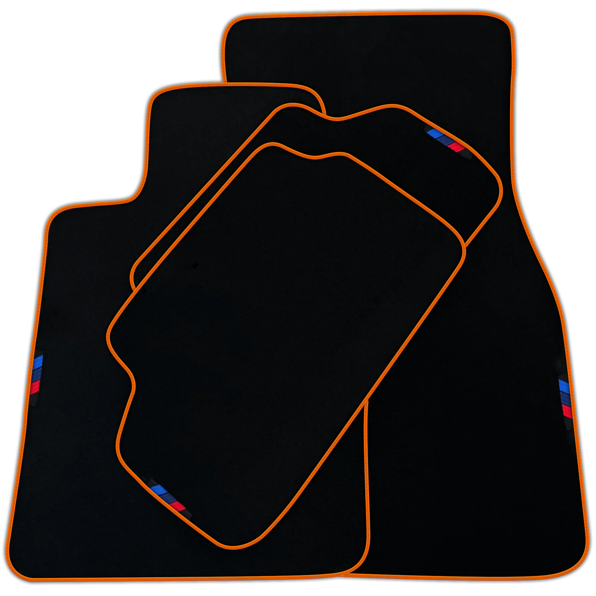 Black Floor Mats For BMW M2 Series F87 | White Trim AutoWin Brand | Various Trim Colors