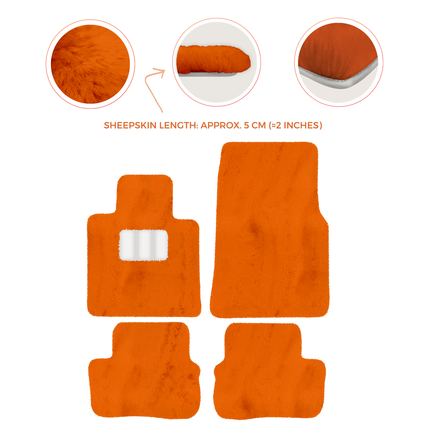 Premium Sheepskin Floor Mats for Rolls-Royce Shadow (1965-1977)