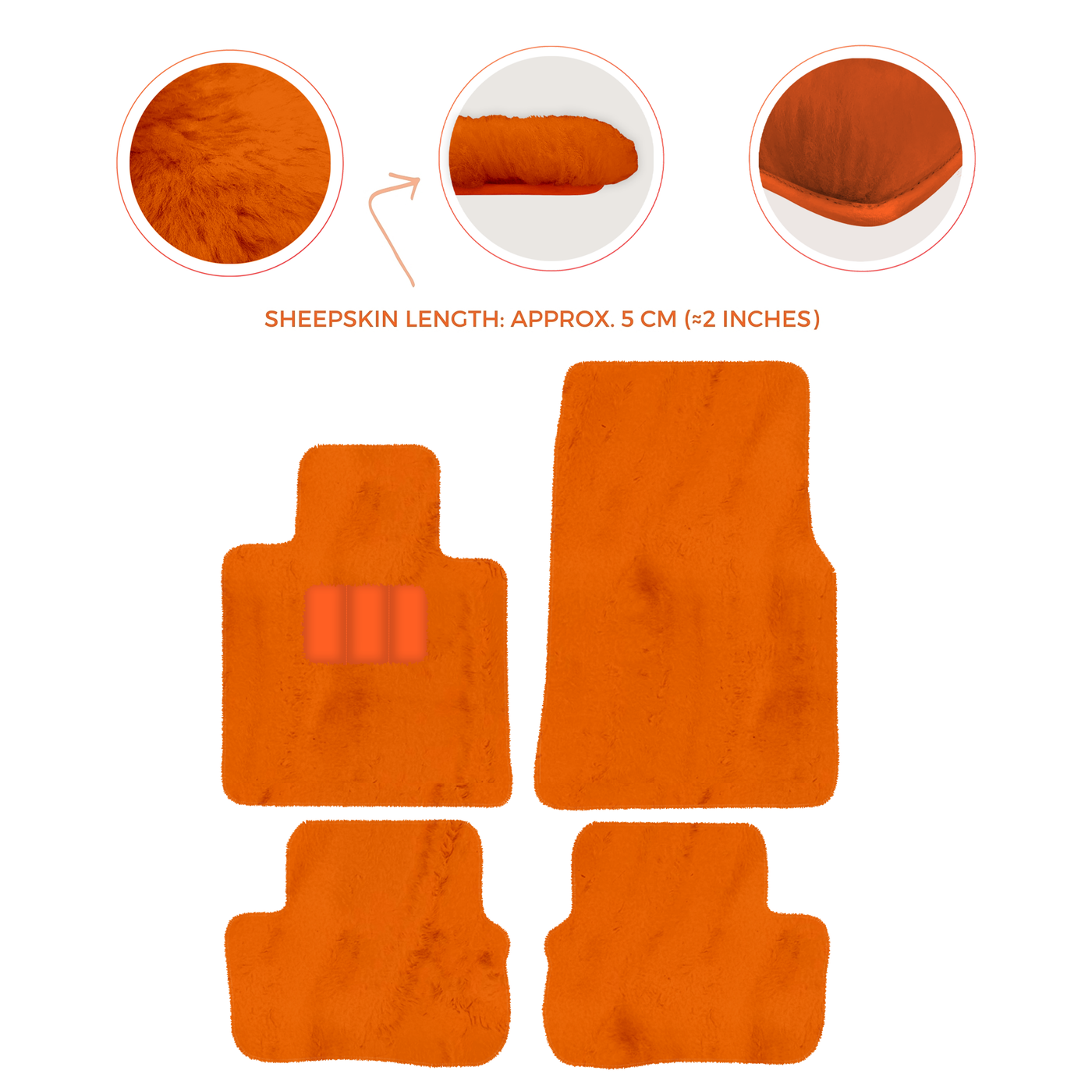 Premium Sheepskin Floor Mats for Rolls-Royce Shadow (1965-1977)