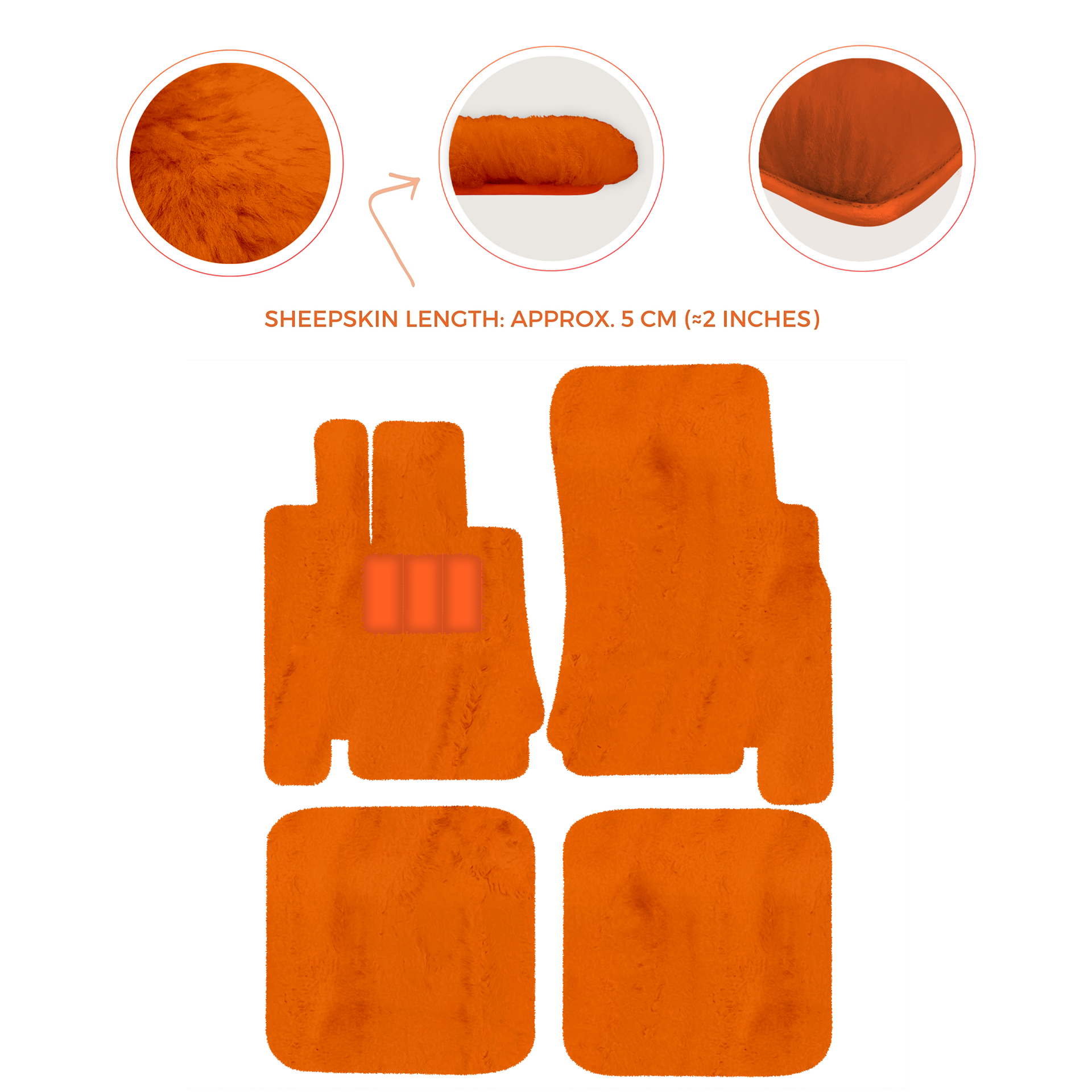 Premium Sheepskin Floor Mats for Mercedes-Benz G-Class W463 2008-2018