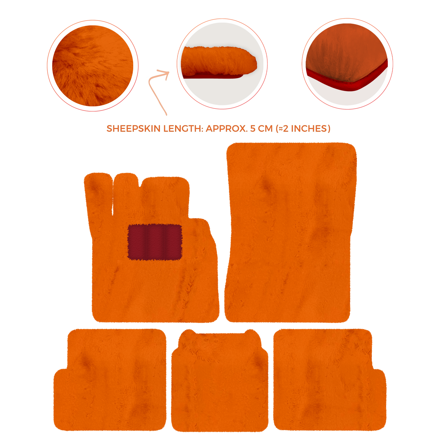 Premium Sheepskin Floor Mats for Ferrari 296 GTS (2022-2025)