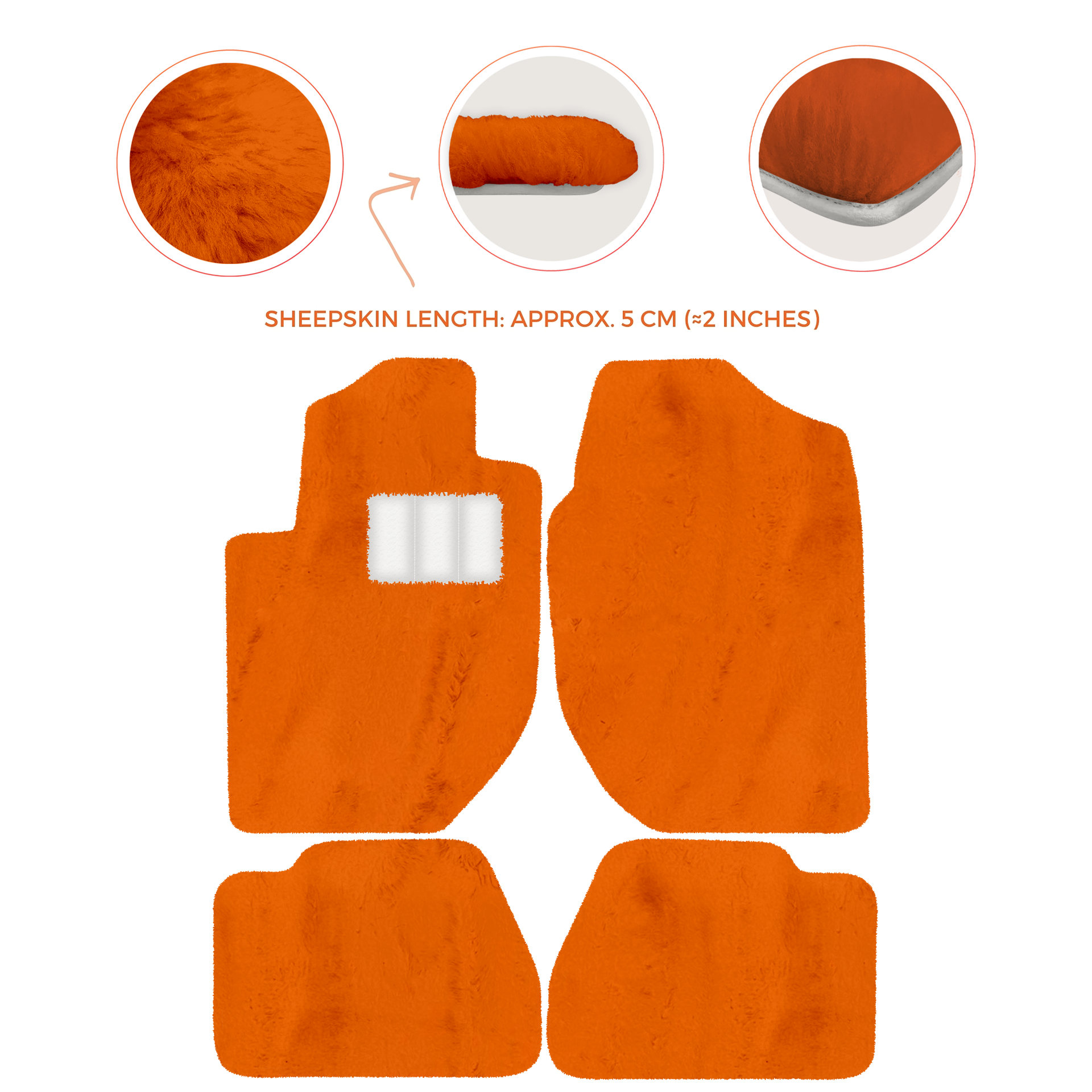 Premium Sheepskin Floor Mats for Land Rover Freelander (1997-2003)