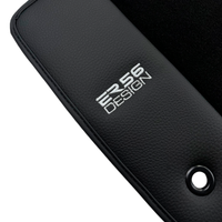 ER56 Design Black Floor Mats for Jeep Renegade (2018-2024) Co Drive with Fixing System with Leather