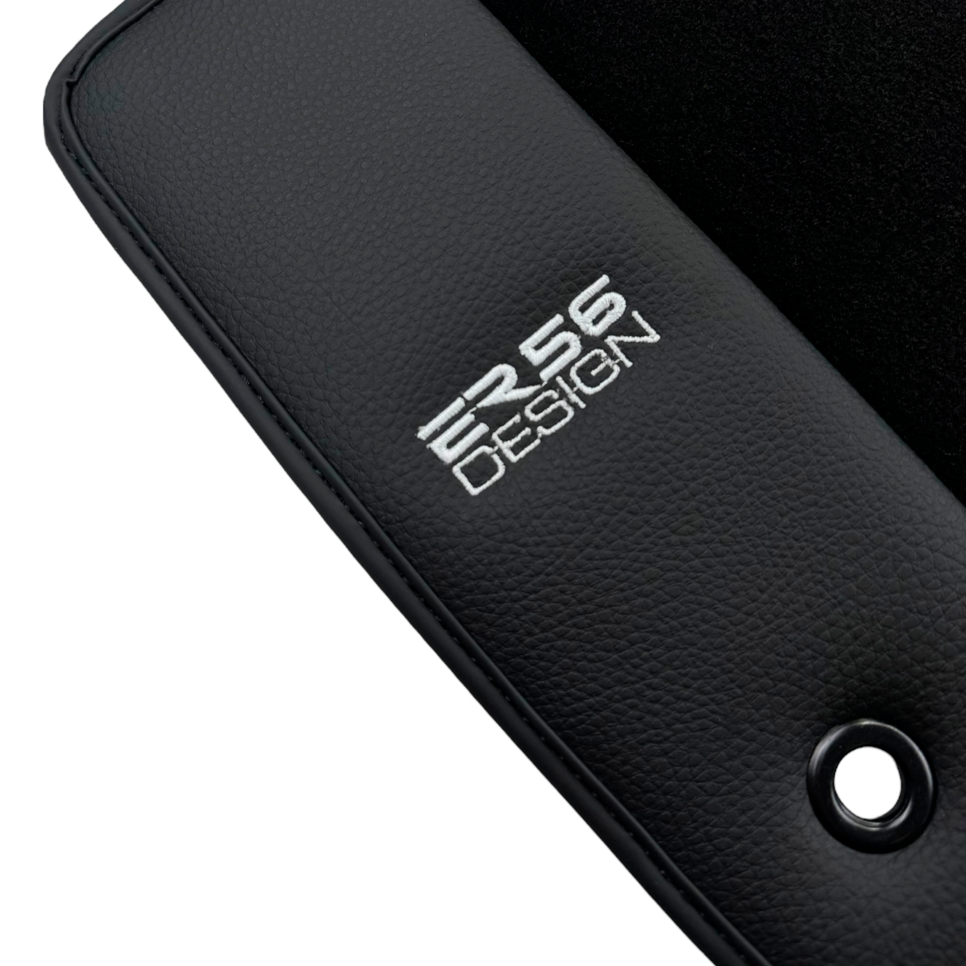 ER56 Design Black Floor Mats for Chevrolet Lumina Sedan (1990-1994) with Leather