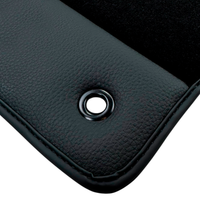 Black Floor Mats for Chevrolet Matiz Hatchback (1998-2004) with Leather | AutoWin