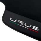 Black Floor Mats for Lamborghini Urus with Carbon Fiber Leather