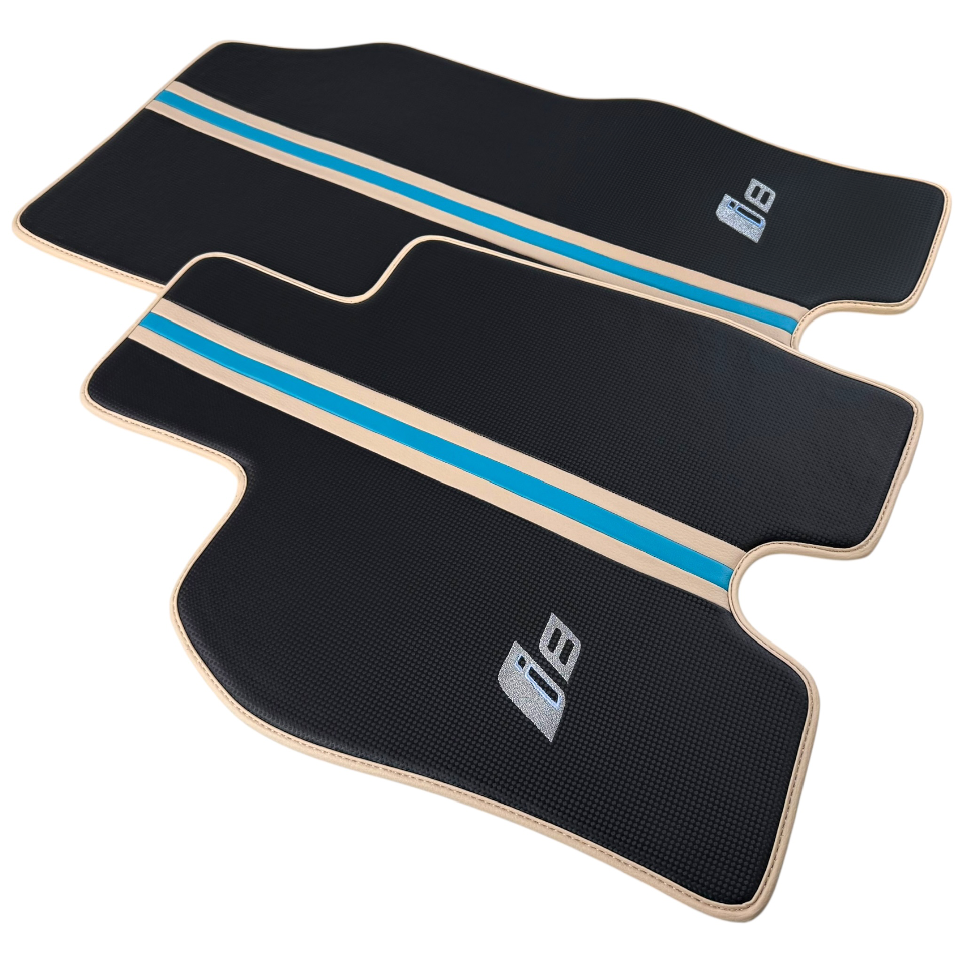 Customizable Leather Floor Mats with Raptor Hex Pattern for BMW i8 Series l12 I15 - AutoWin