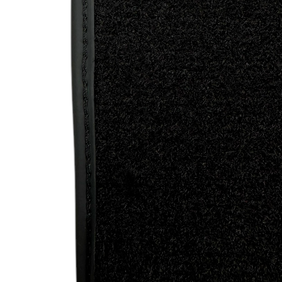 ER56 Design Black Floor Mats for Jeep Renegade Plug-in Hybrid (2020-2024) Co Driver with Fixing System with Leather