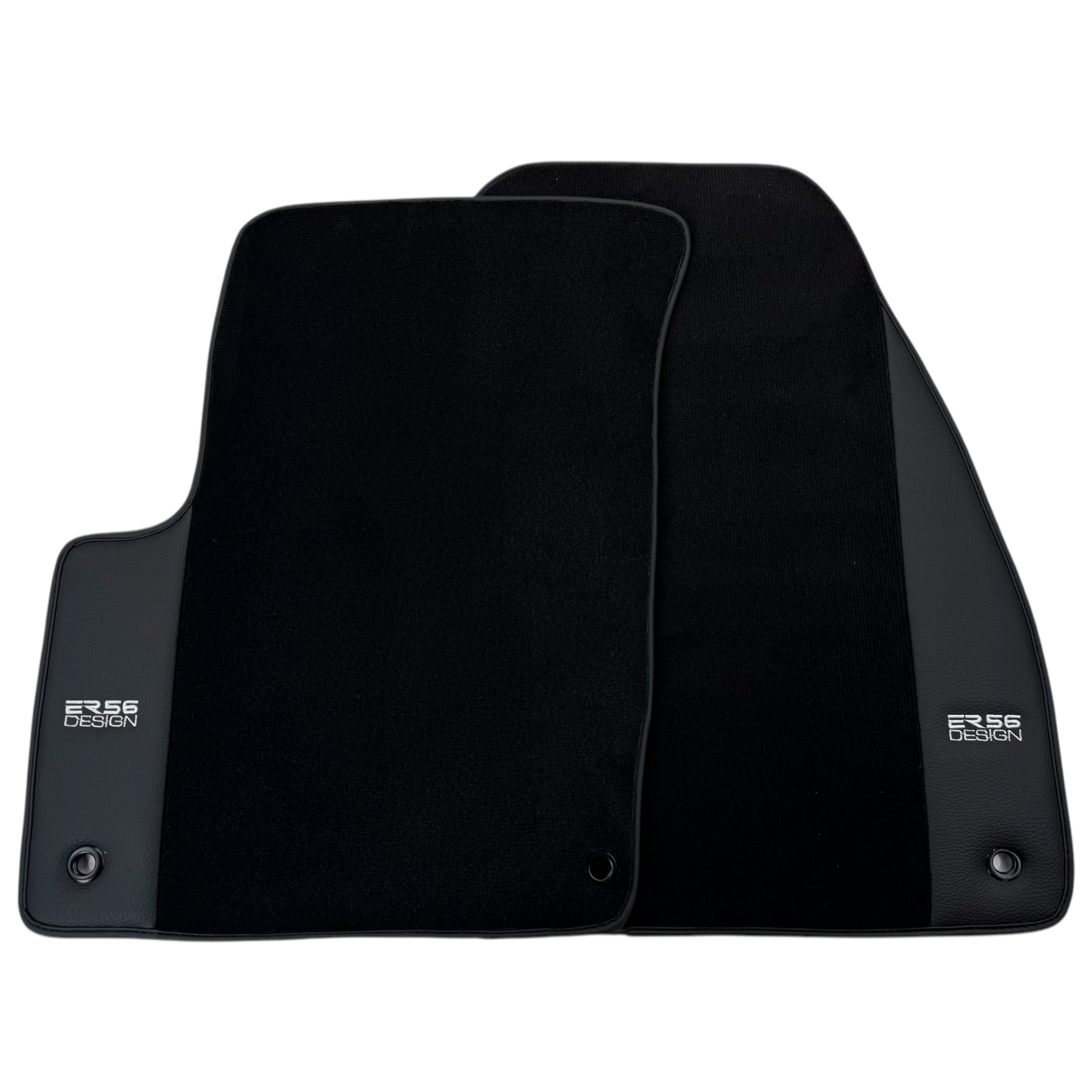 ER56 Design Black Floor Mats for Chevrolet Camaro Fourth Generation (1992-2002) with Leather