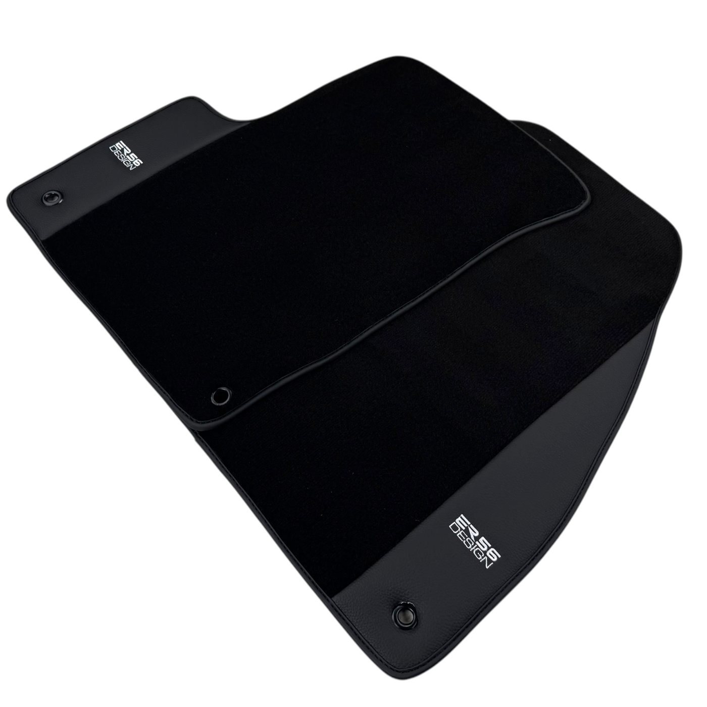 ER56 Design Black Floor Mats for Jeep Renegade (2014-2018) Co Driver without Fixing System Leather