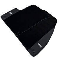 ER56 Design Black Floor Mats for Jeep Compass (2011-2017) with Leather