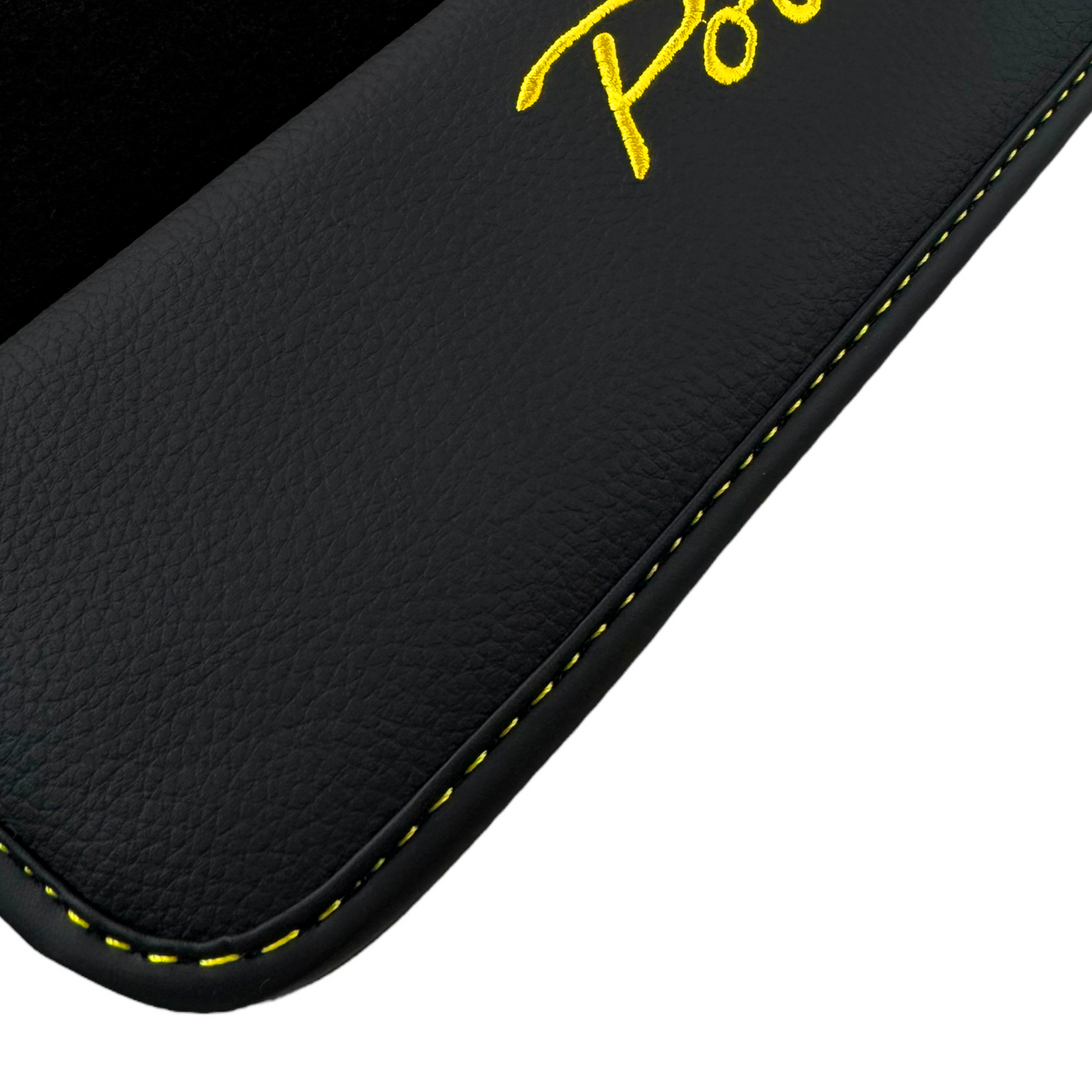 Black Floor Mats for Ferrari Portofino (2018-2023) with Leather