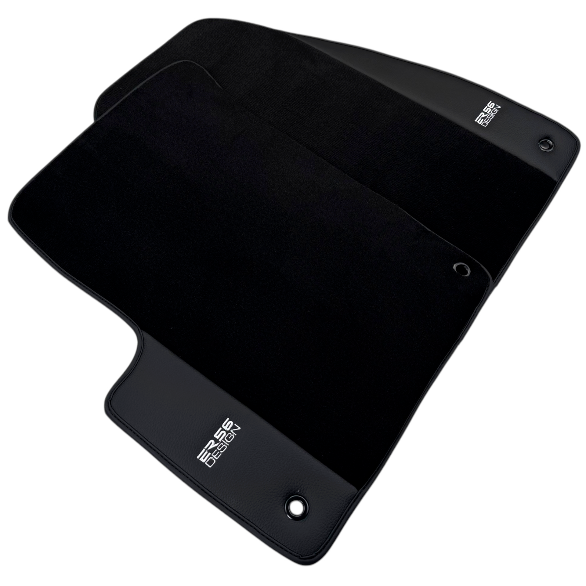 ER56 Design Black Floor Mats for Range Rover Evoque (2011-2015) 3/5-Doors with Leather