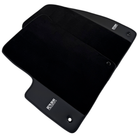 ER56 Design Black Floor Mats for Jeep Compass (2017-2024) with Leather