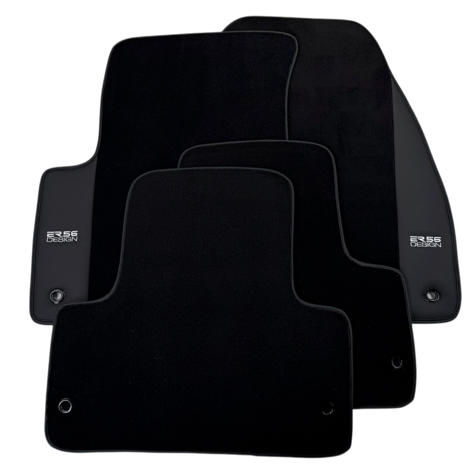 ER56 Design Black Floor Mats for Chrysler Pacifica (2004-2008) with Leather