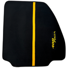 Black Floor Mats For Ferrari 488 Pista 2019-2021 With Yellow Leather