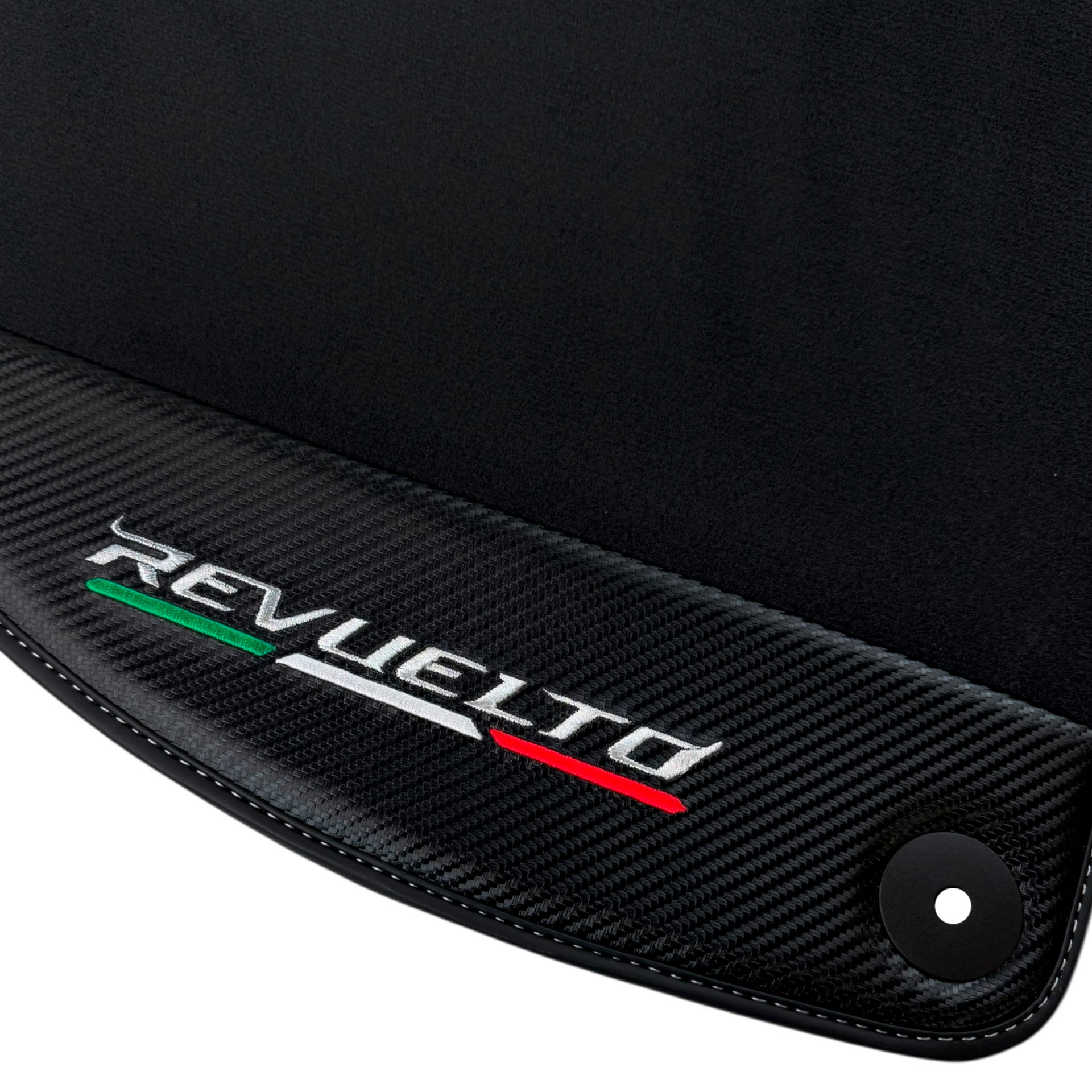 Luxury Leather Black Floor Mats for Lamborghini Revuelto (2024-2025)