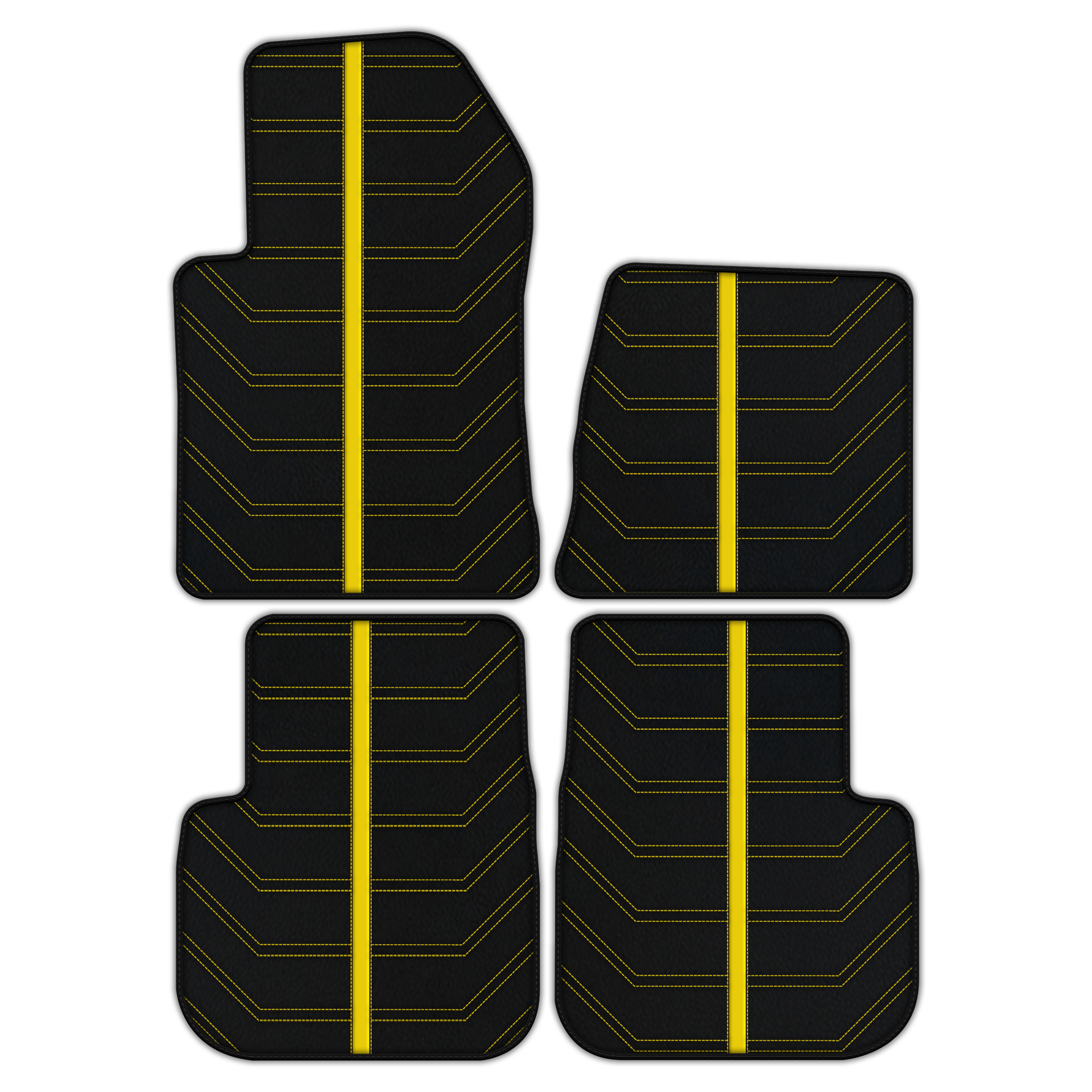 Leather Floor Mats with Daytona Design for Ferrari 612 Scaglietti (2005-2011) - AutoWin