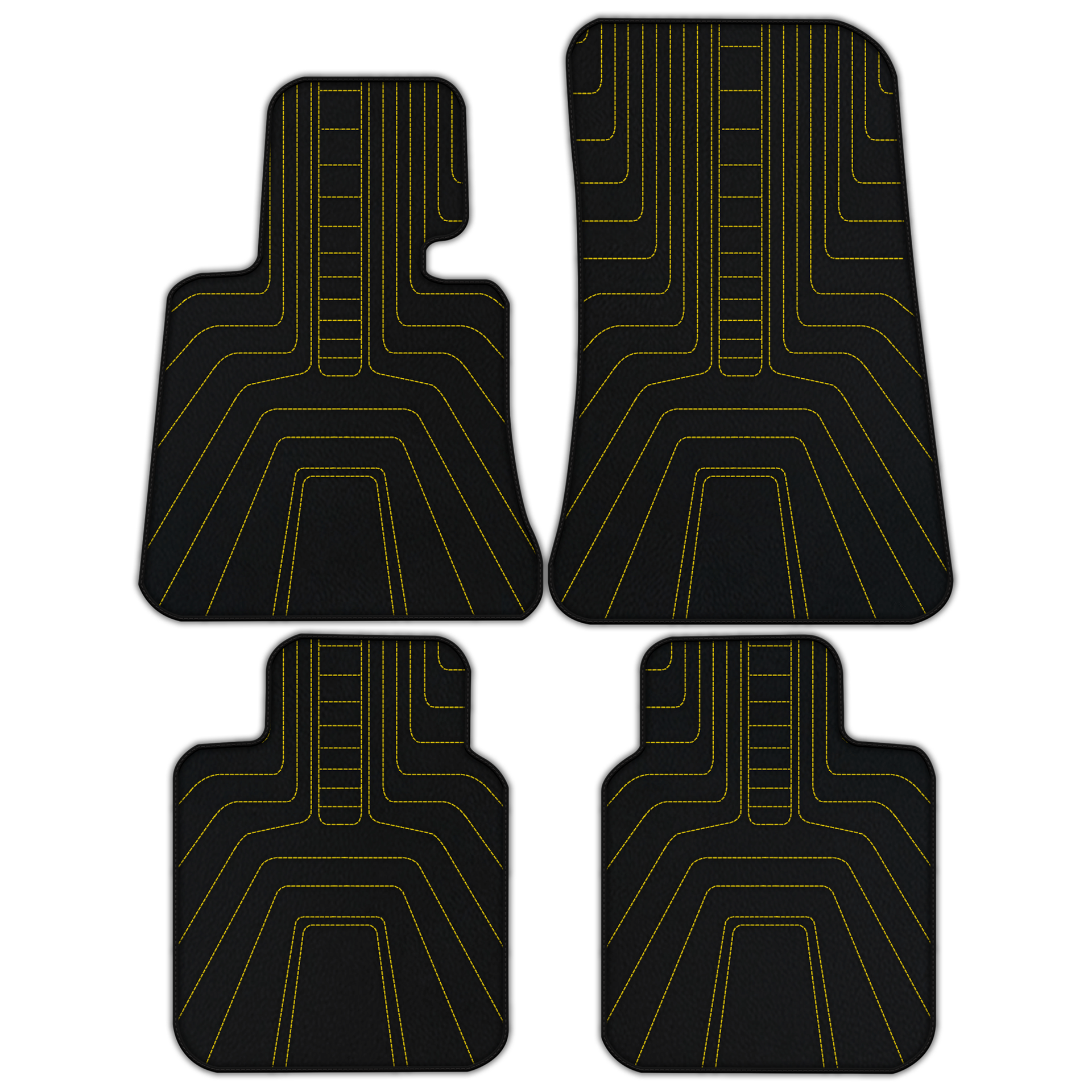 Customizable Leather Floor Mats with Interlaced Hex Pattern for Rolls Royce Phantom Drophead Coupe (2007-2016) - AutoWin