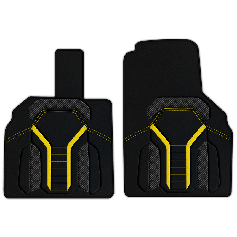 Customizable Leather Floor Mats with AW47 Pattern for Lamborghini Aventador (2012-2022)