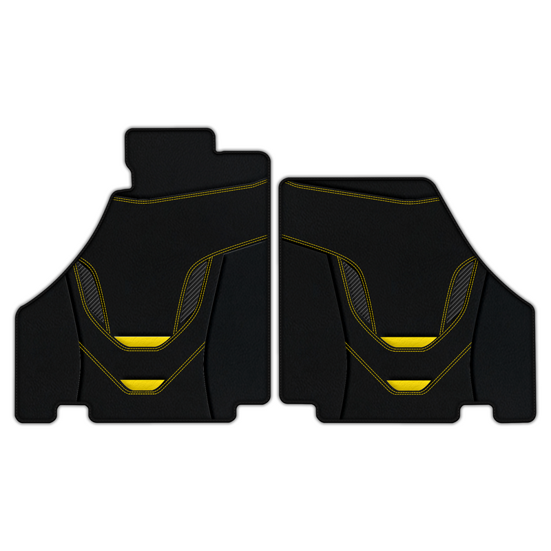 Customizable Leather Floor Mats with AW46 Pattern for Ferrari F430 (2004-2009)