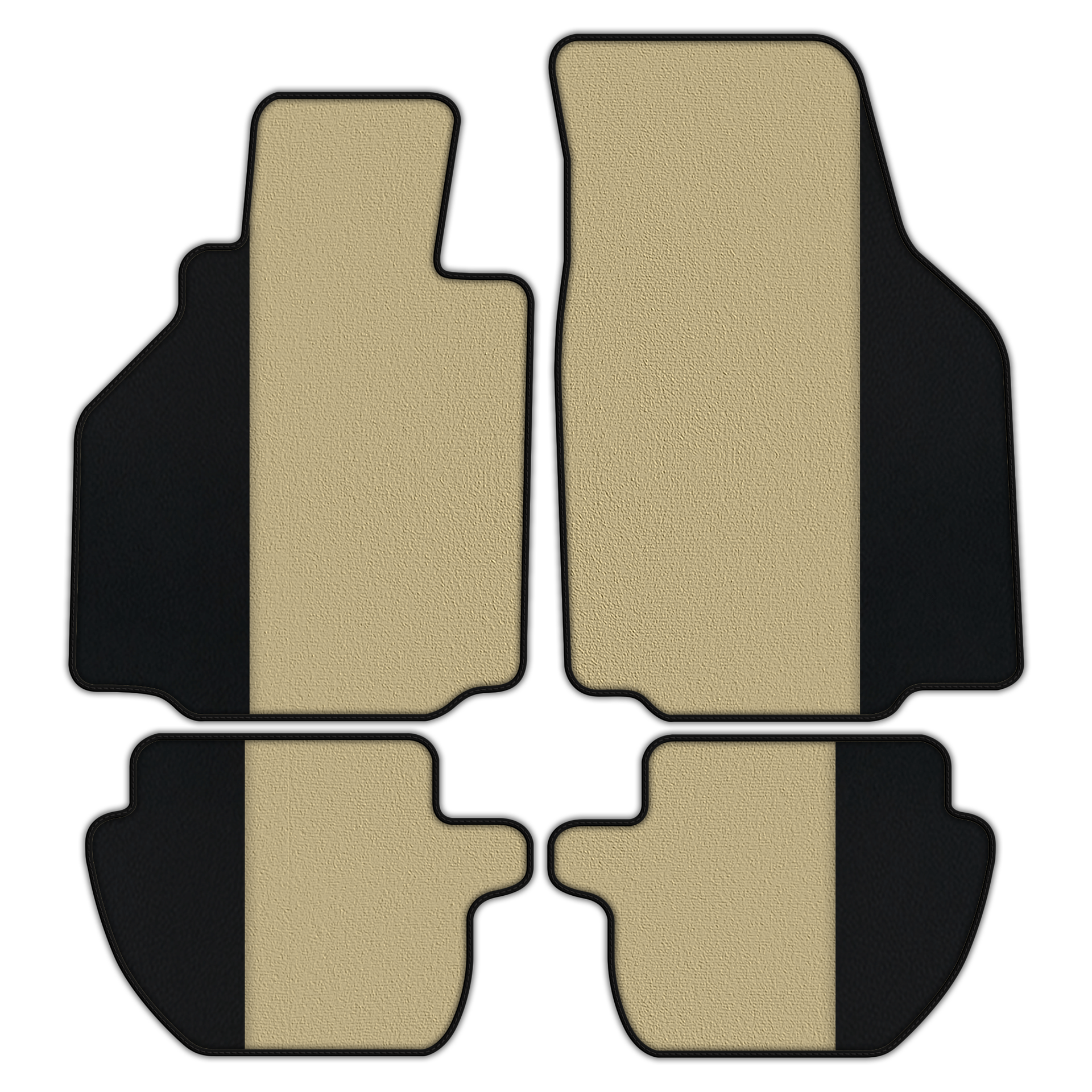 Customizable Leather Floor Mats with Interlaced Hex Pattern for Porsche 911 - 996 (1998-2004) - AutoWin