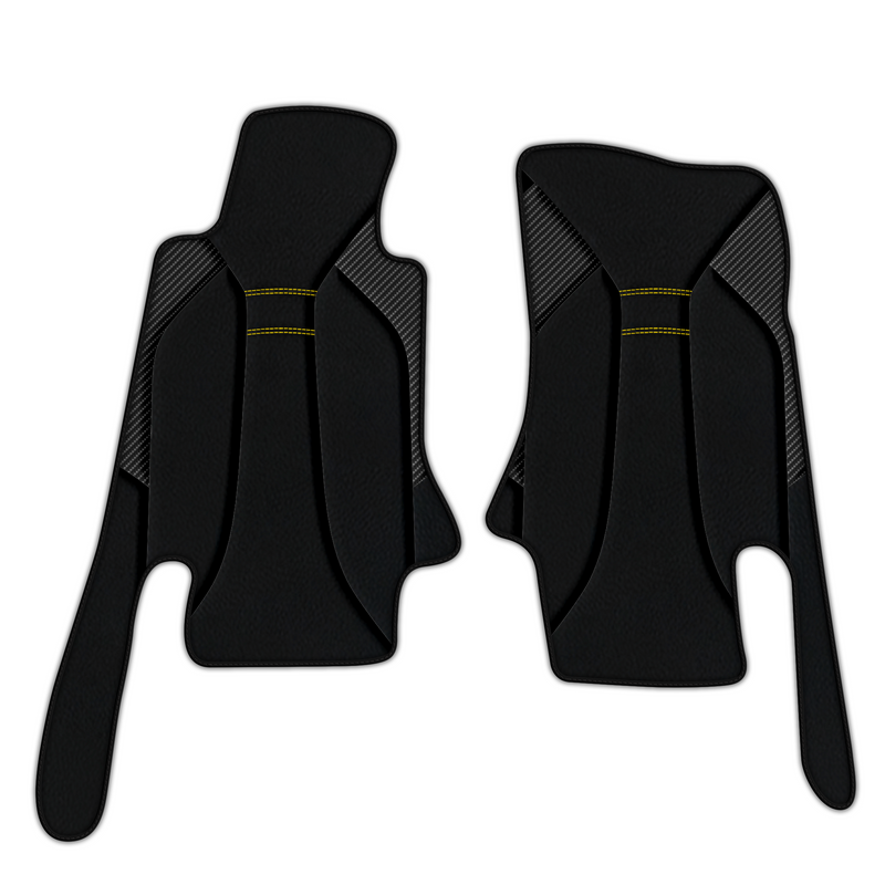 Customizable Leather Floor Mats with AW48 Pattern for Chevrolet Corvette C5 (1997-2004)