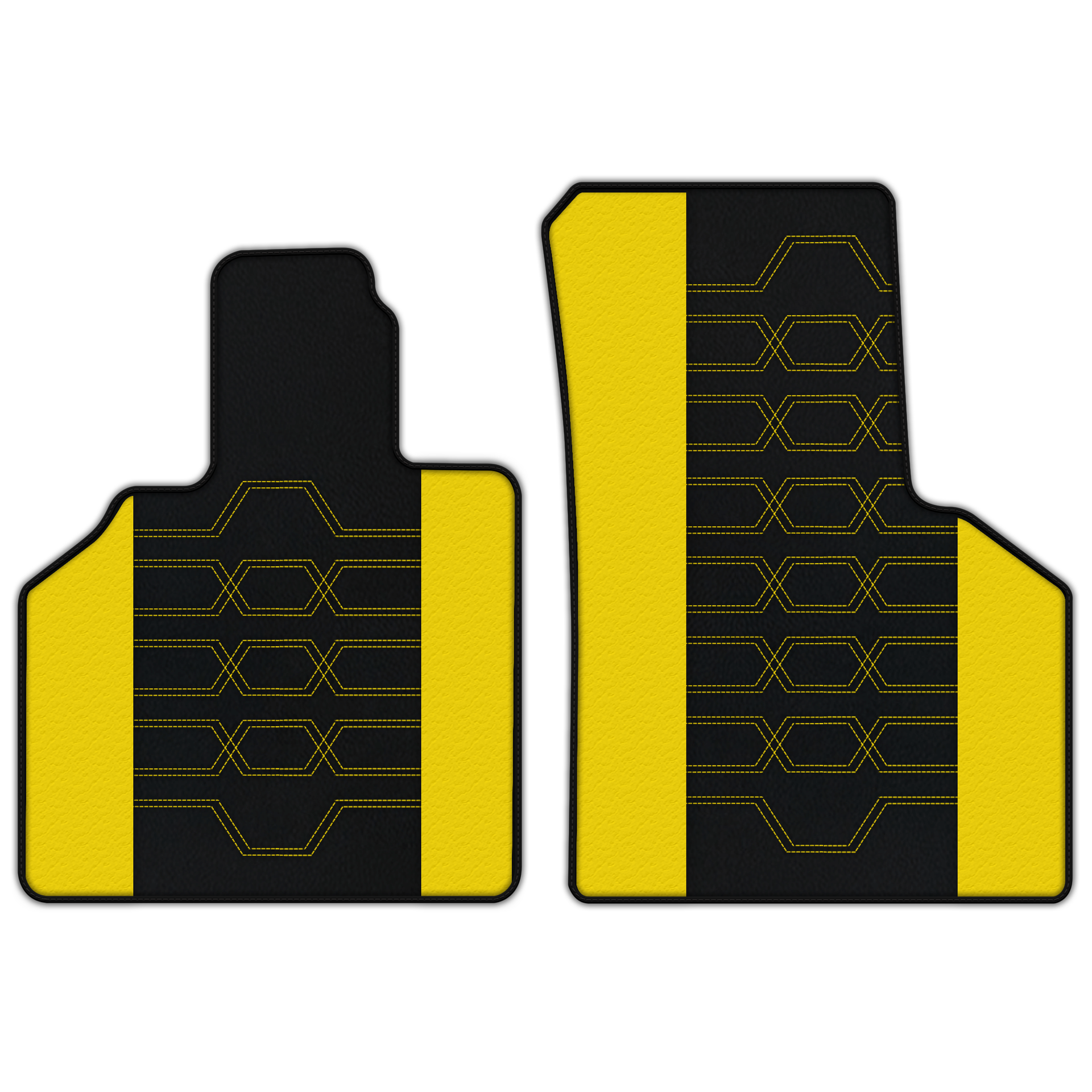 Dostosowywalne skórzane dywaniki samochodowe z wzorem heksagonalnym do Lamborghini Gallardo (2004-2014) - AutoWin