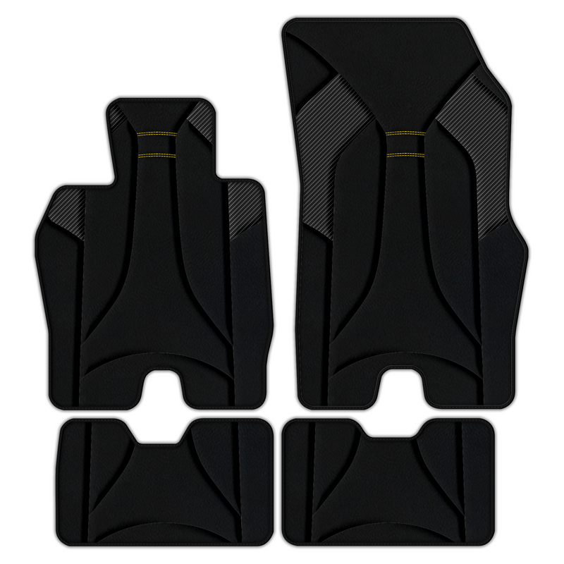 Premium Customizable Leather Floor Mats with AW48 Pattern for BMW i8 I12 (2014-2021) Hybrid Coupe