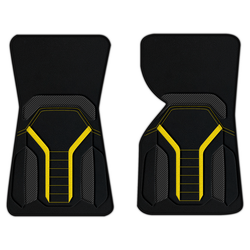 Customizable Leather Floor Mats with AW47 Pattern for Chevrolet Corvette C3 (1968-1982)