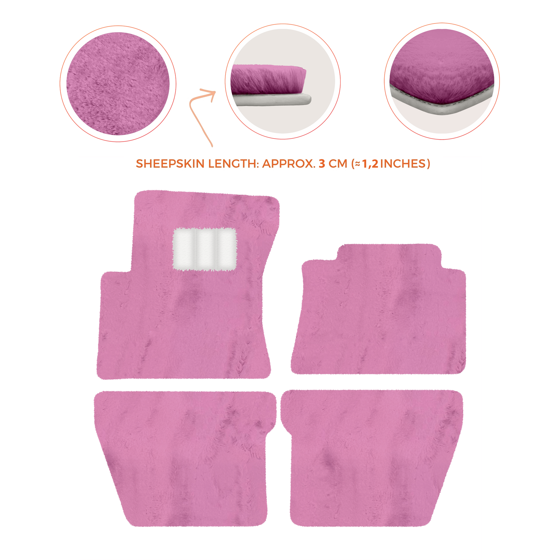 Premium Sheepskin Floor Mats for Bentley Flying Spur (2019-2023)