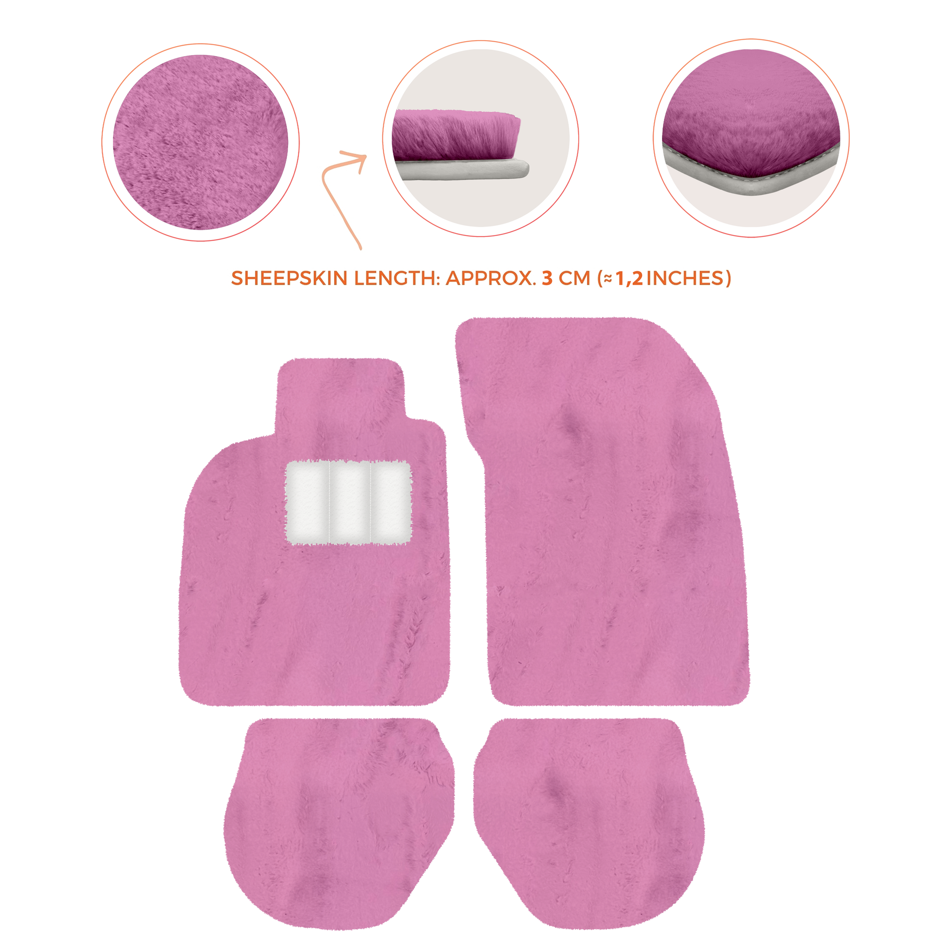 Customizable Leather Floor Mats with Triangle Pattern for Porsche 911 - 993 (1994-1998) - AutoWin