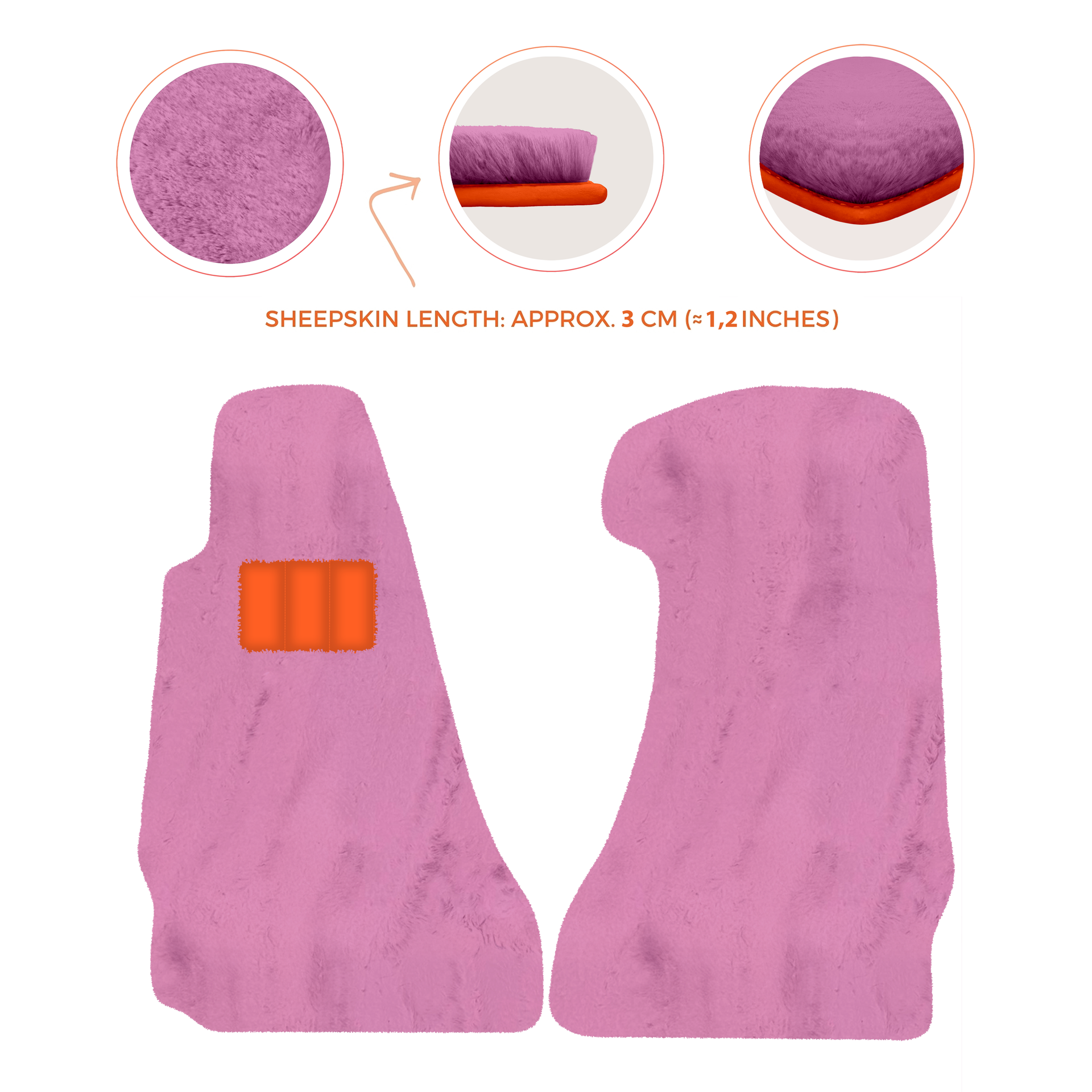 Premium Sheepskin Floor Mats for Aston Martin V8 Vantage (2006-2017)