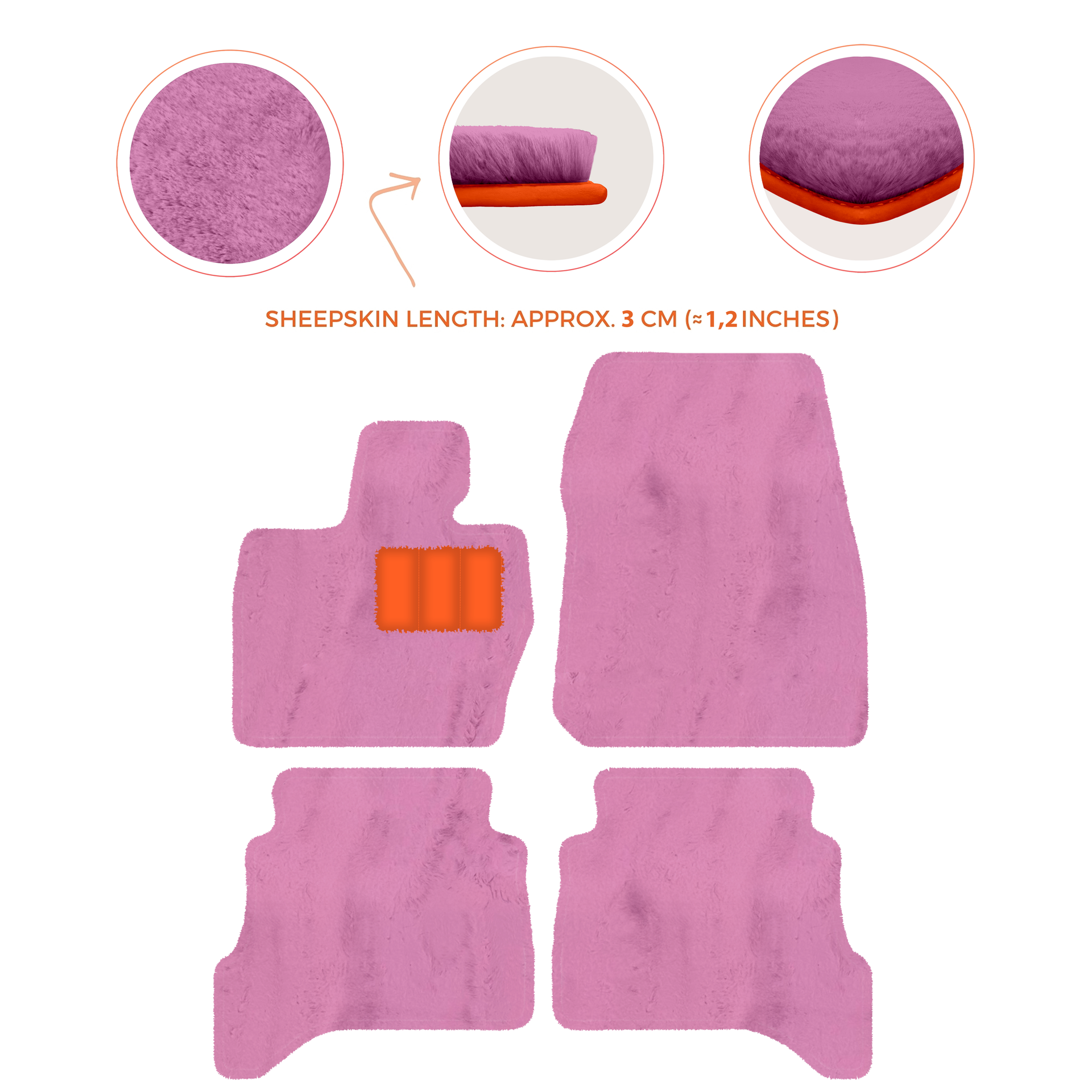 Premium Sheepskin Floor Mats for Range Rover Evoque (2015-2019)