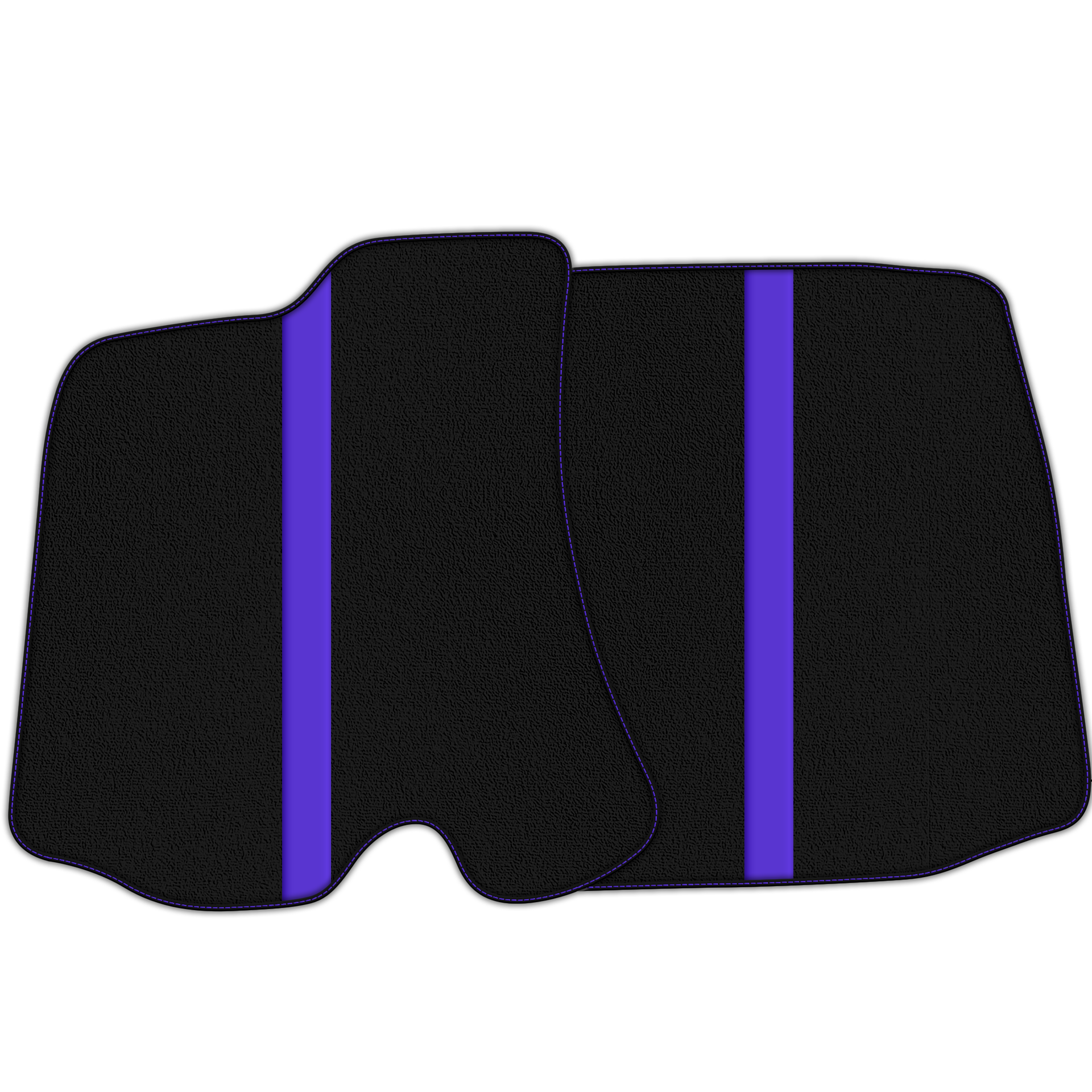 Black Floor Mats with Leather Line for Ferrari Portofino (2018-2023) - Various Colors