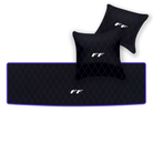 Luxury Black Leather Floor Mats for Ferrari Roma (2021-2024)