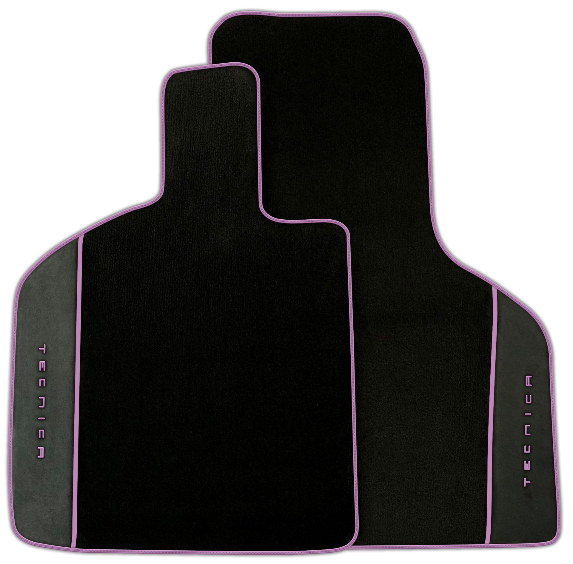 Black Floor Mats for Lamborghini Huracan Tecnica | Alcantara Leather Borders