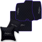 Custom Black Leather Floor Mats for Ferrari 812 Superfast (2018-2023)