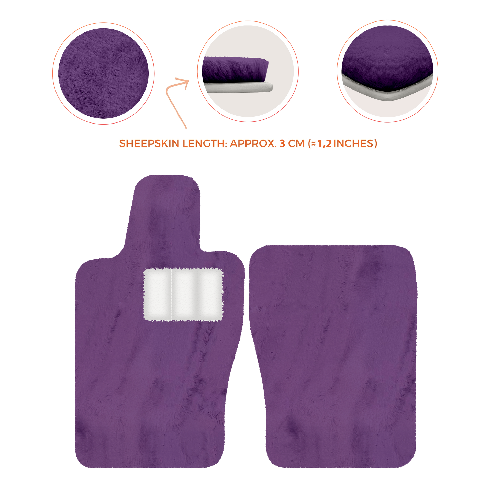 Premium Sheepskin Floor Mats for Aston Martin V8 Vantage (2019-2025)