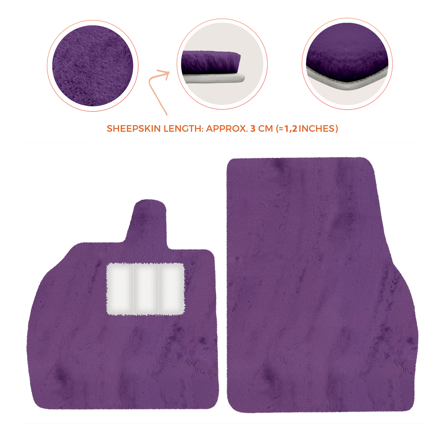 Luxury Sheepskin Floor Mats for Lamborghini Revuelto 2024-2025