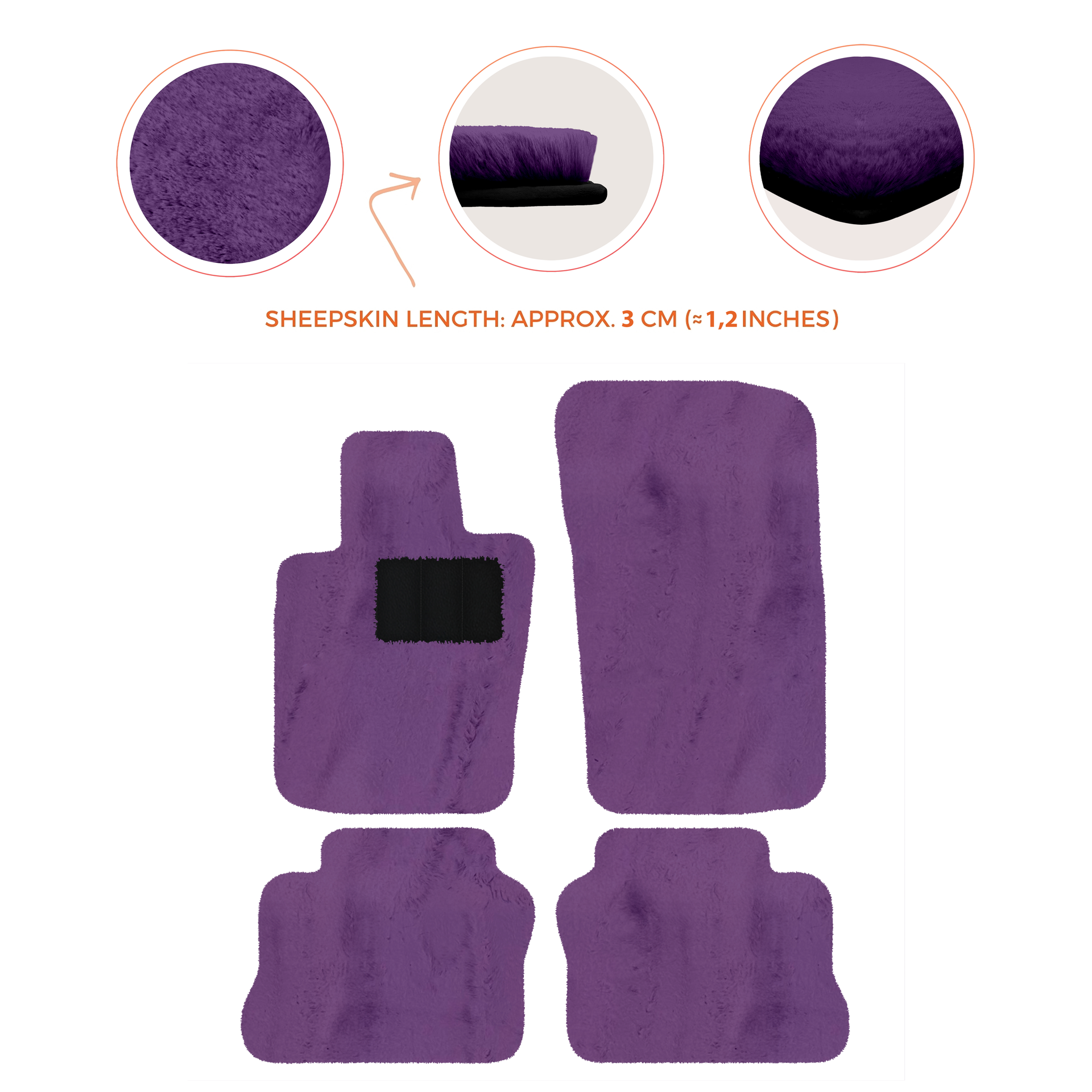 Luxurious Sheepskin Floor Mats for Porsche Panamera (2009-2016)