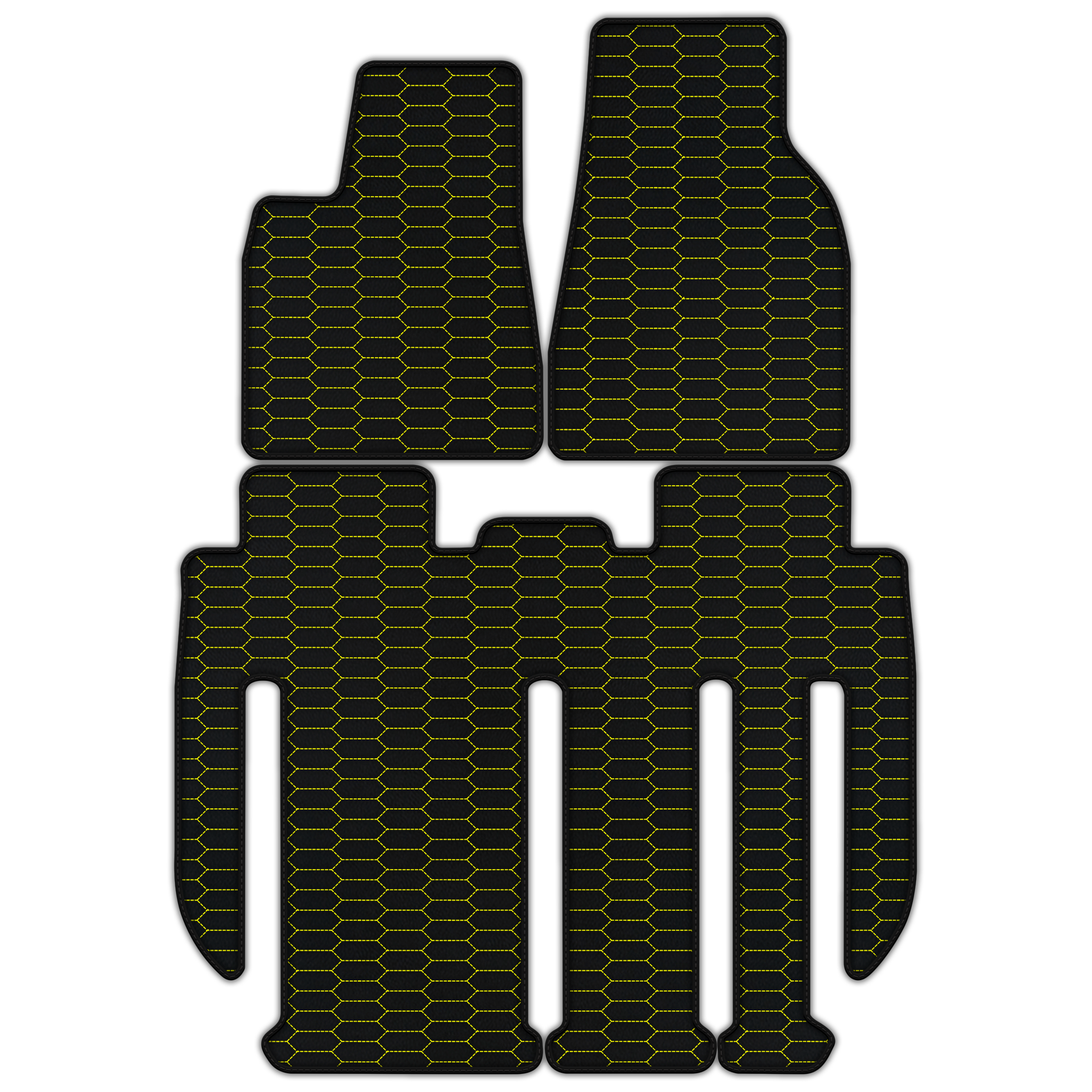 Custom Leather Floor Mats for Tesla Model X 7-Seater (2017-2025)