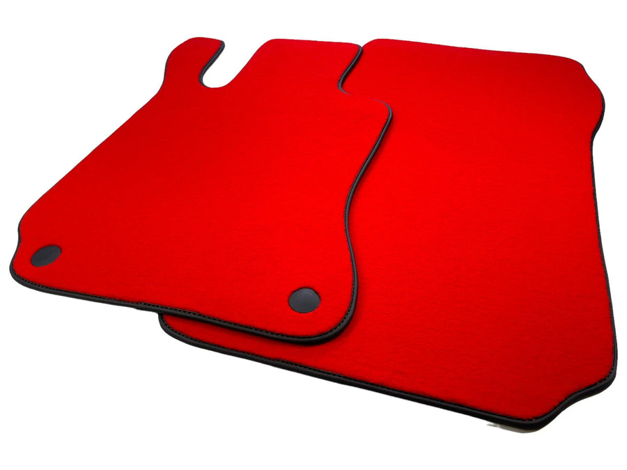 Red Floor Mats For Mercedes-Benz SL R231 2012–2020 Black Trim - AutoWin