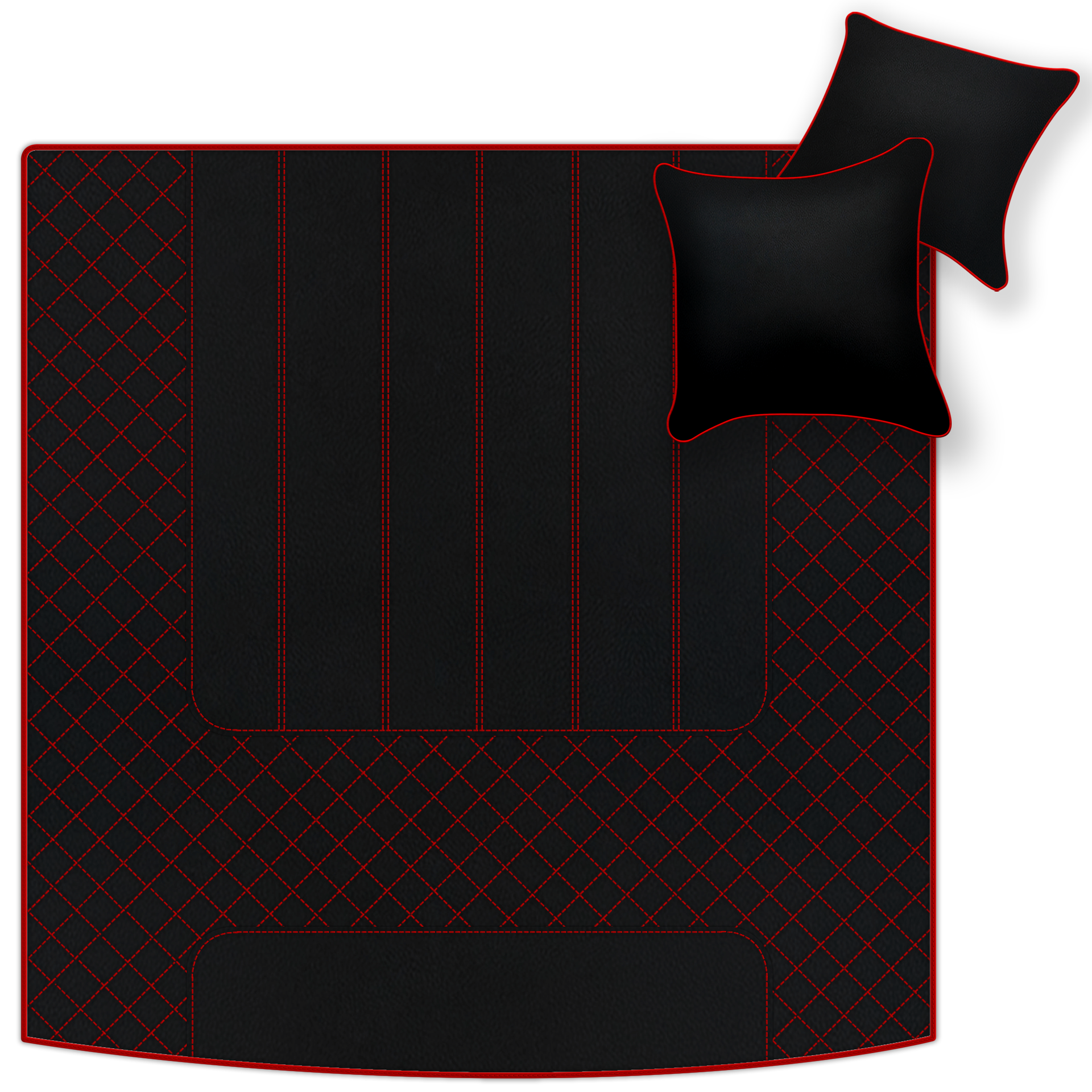 Customizable Leather Floor Mats with Double Diamond Pattern for Bentley Mulsanne (2010-2020) - AutoWin