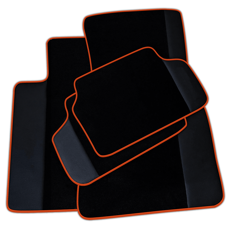 Black Floor Mats for BMW 2 Series Gran Tourer F46 (2015-2022) 7 Seats with Leather | Various Trim Colors