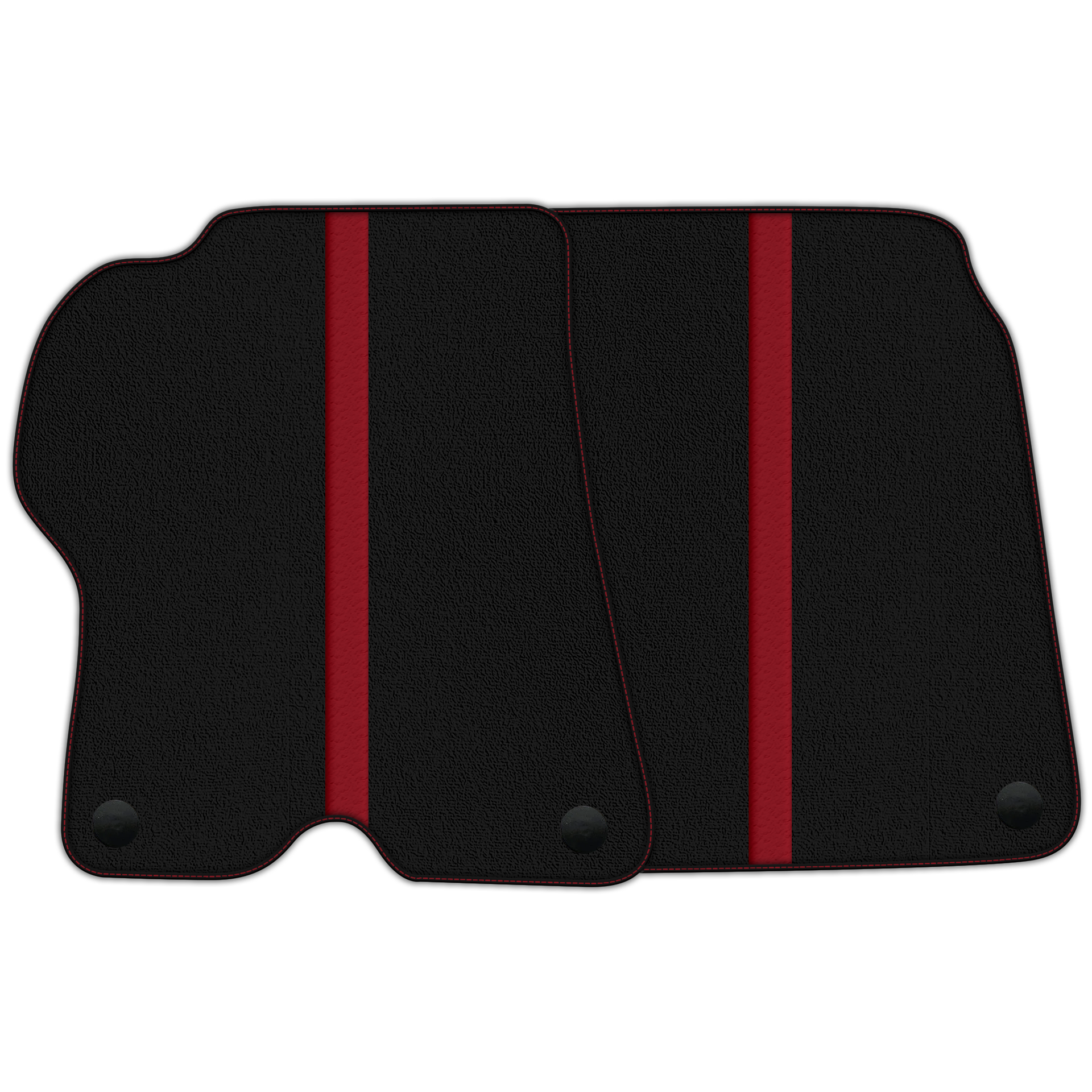 Custom Black Leather Line Floor Mats for Ferrari California 2008-2014