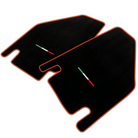 Black Floor Mats for Lamborghini Countach with Italian Flag | Various Trim Colors